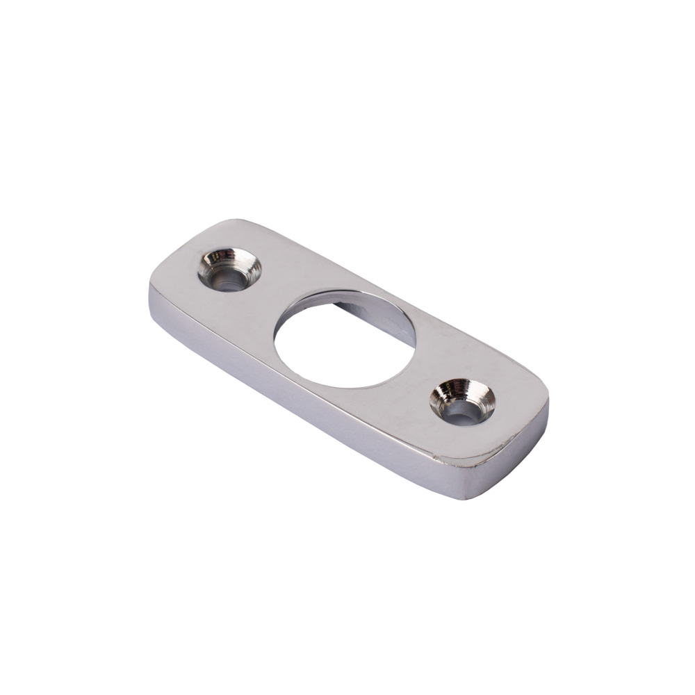 Simplex Brass Flush Knot Holder - Polished Chrome