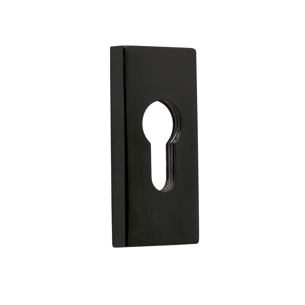 SOX 316 Square Euro Escutcheon - Black