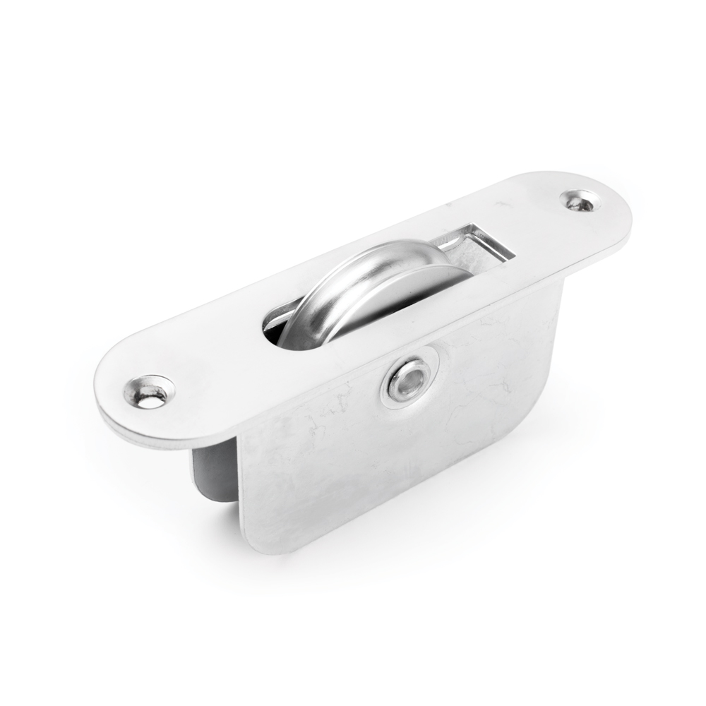 2 Inch Radius End Sash Pulley - Satin Chrome