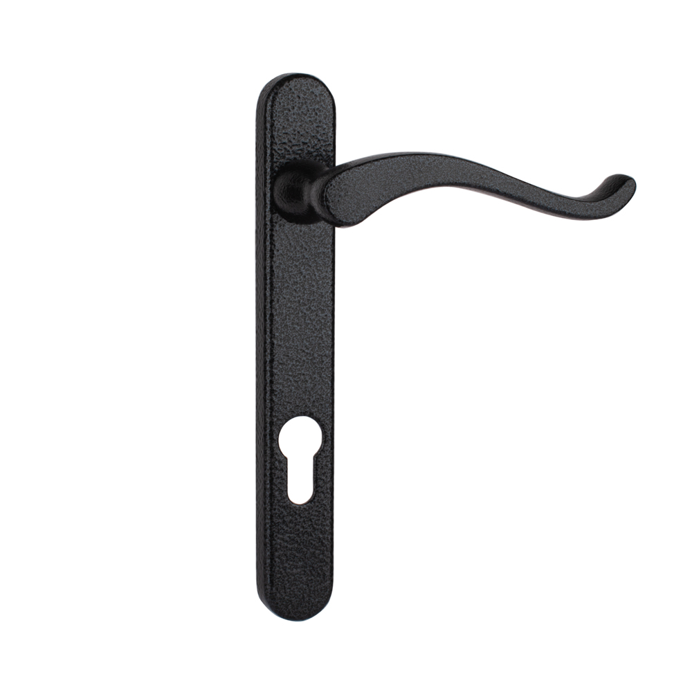 Timber Series Windsor Swan Door Handle - Black (Left Hand) - (Sold in Pairs)