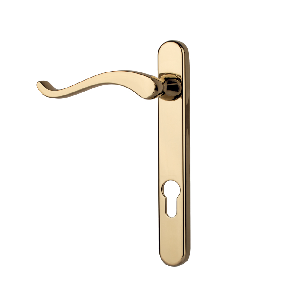 Timber Series Windsor Swan Door Handle (Right Hand) - Polished Gold - (Sold in Pairs)