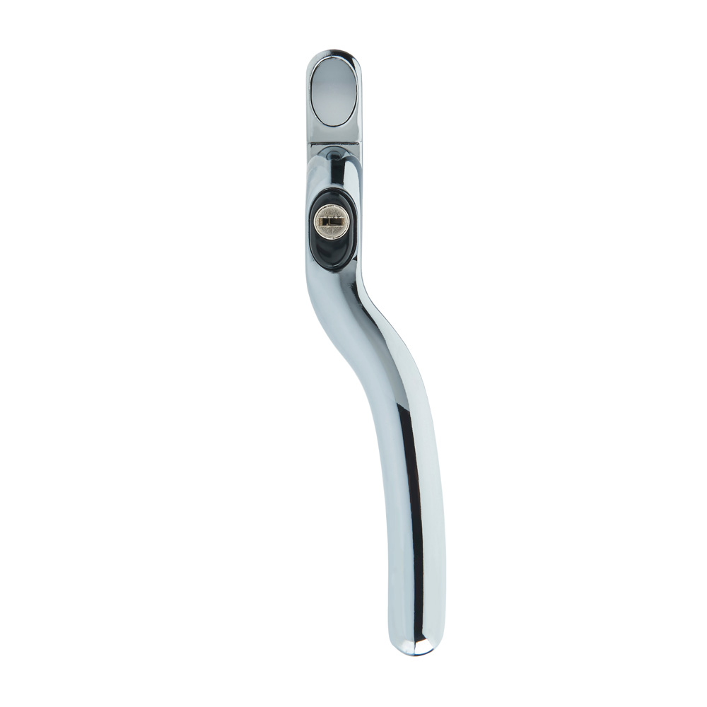 Timber Series Connoisseur Cranked Espag Window Handle - Polished Chrome (Right Hand)
