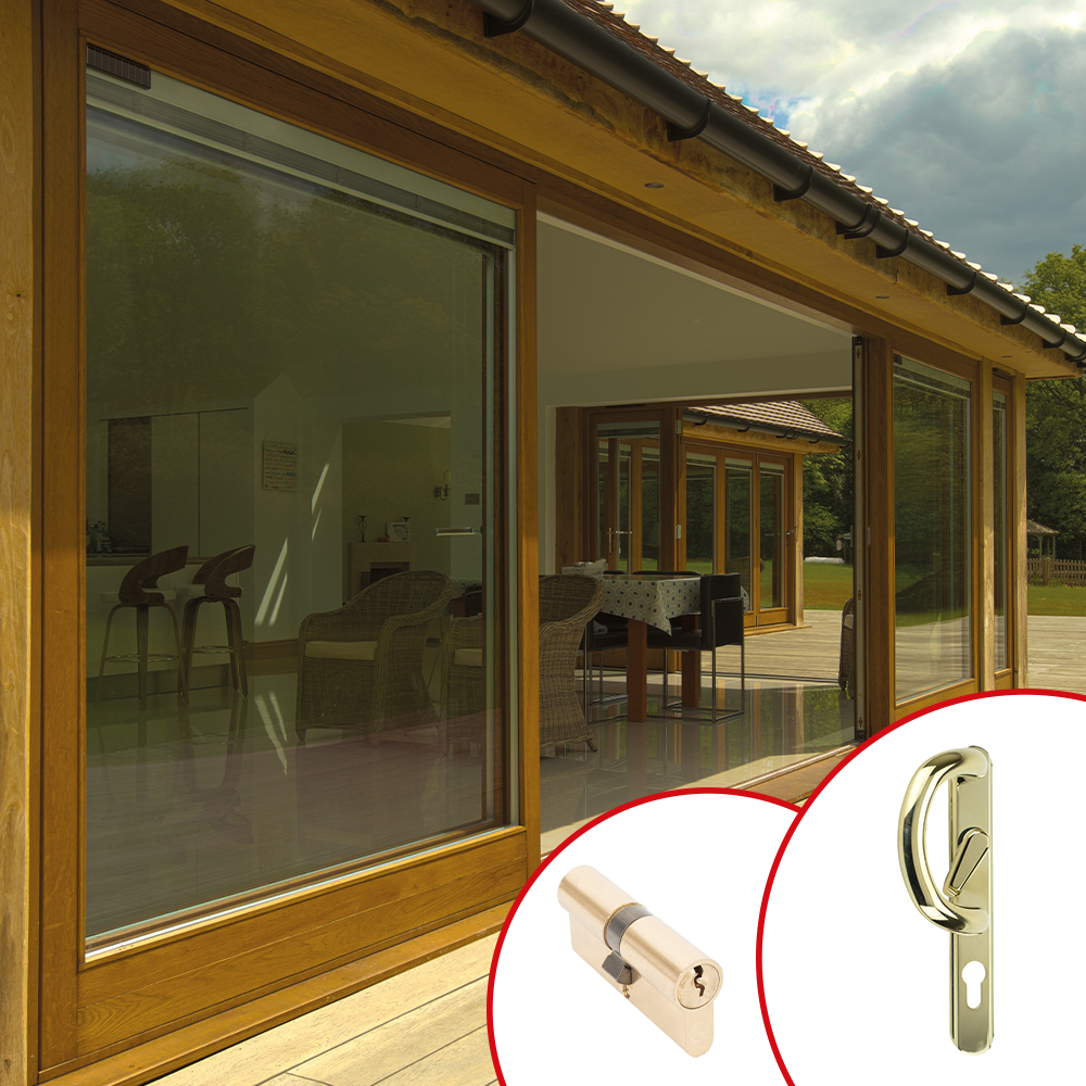 Vista Patio Door Kit - Polished Gold