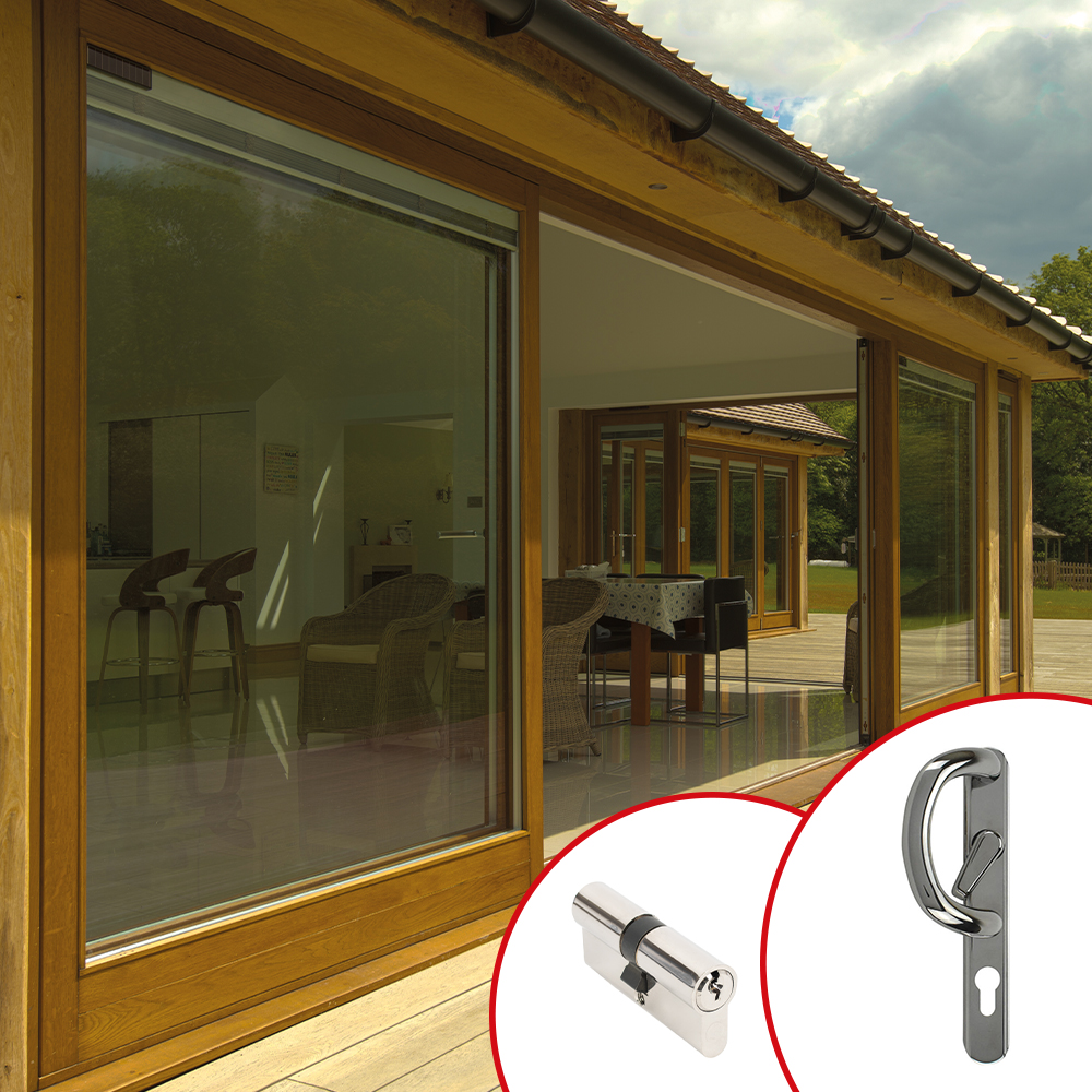 Vista Patio Door Kit - Smokey Chrome