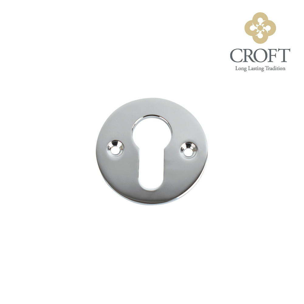 Croft Euro Profile Escutcheon - Polished Chrome