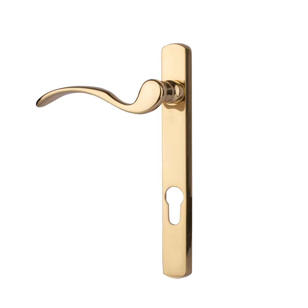 Dart Scroll Door Handle - Polished Brass (Left Hand)
