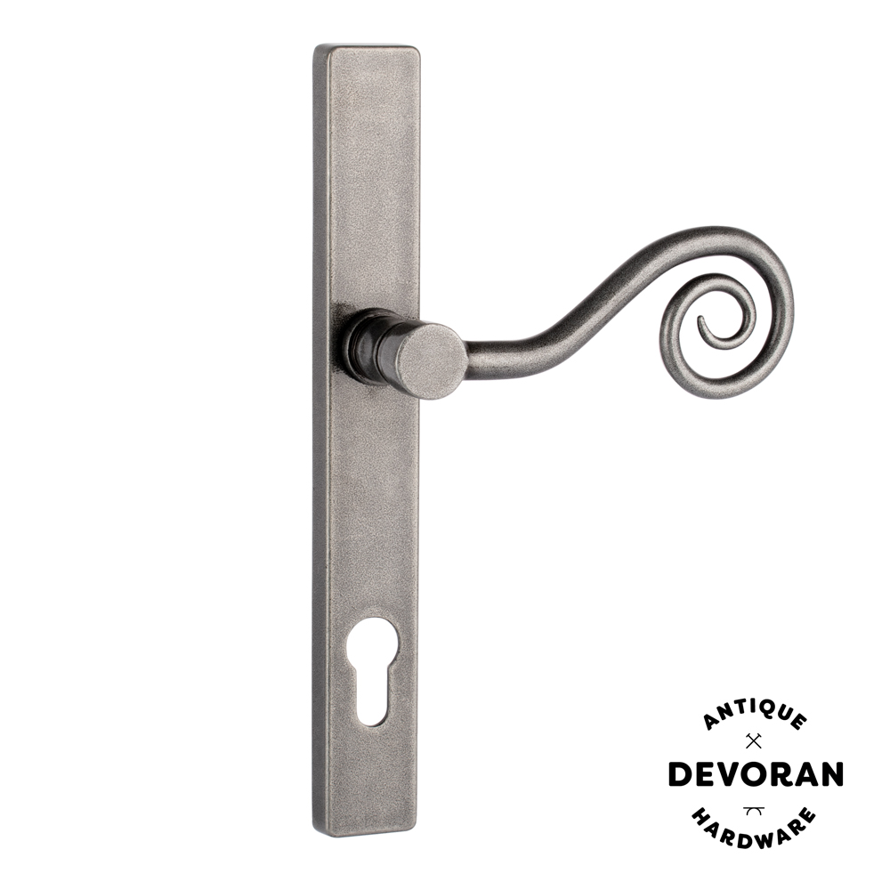 Devoran Monkey Tail Door Handle - Pewter (Right Hand)
