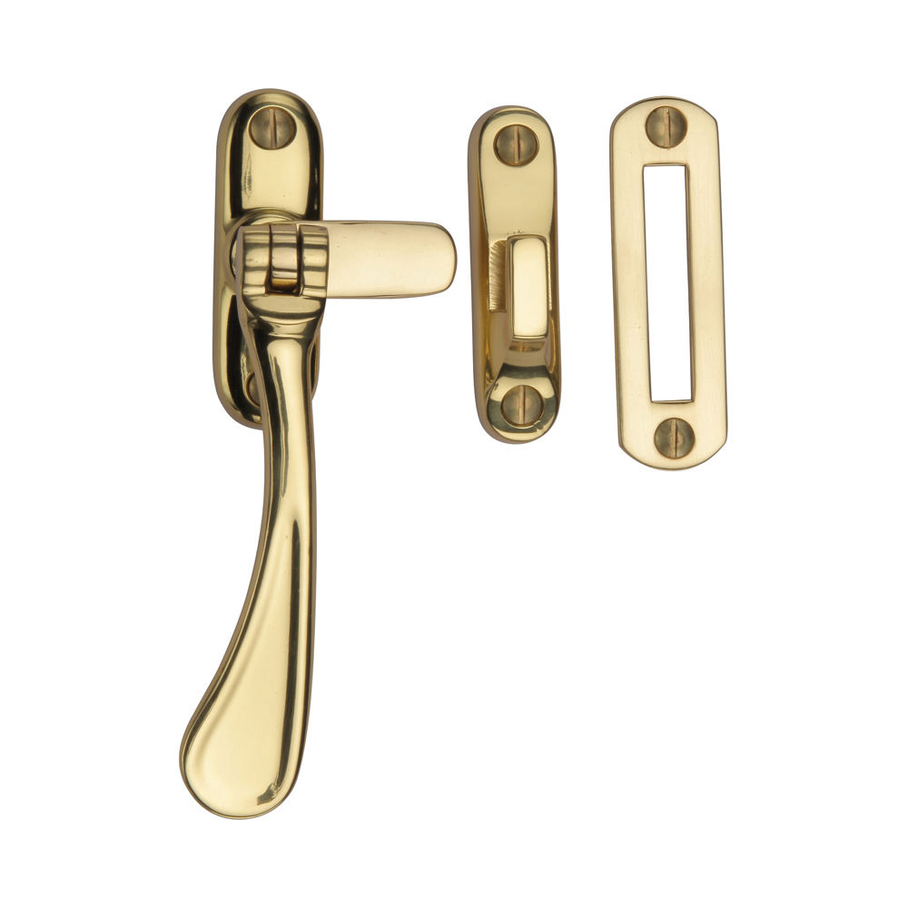 Heritage Brass Non-Locking Spoon Casement Fastener - Polished Brass