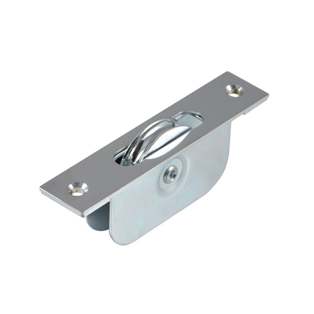 1 3/4 Inch Square End Sash Pulley - Polished Chrome