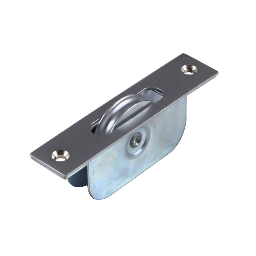 1 3/4 Inch Square End Sash Pulley - Satin Chrome