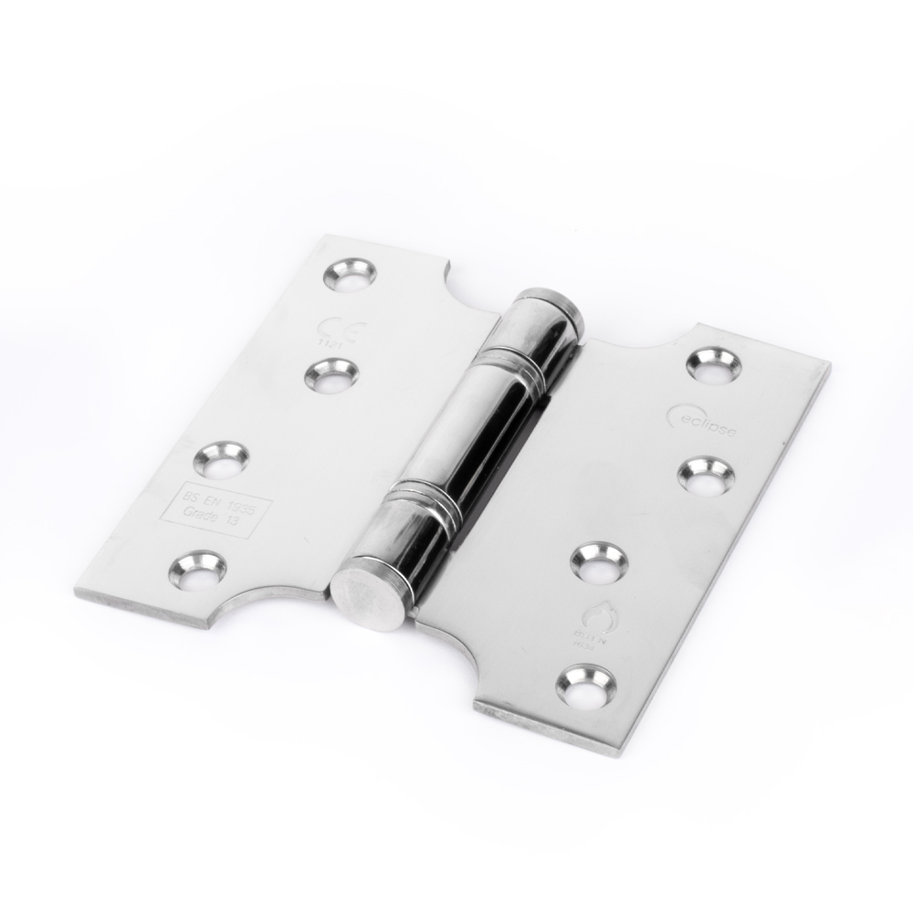 Eclipse 4 Inch (102 x 51mm) Stainless Steel Parliament Hinge - Polished Stainless Steel (Sold in Pairs)
