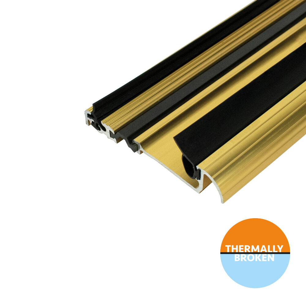 Exitex Inward Opening Thermally Broken MXS15/68RITB Door Threshold (Part M Disabled Access) 3m - Gold