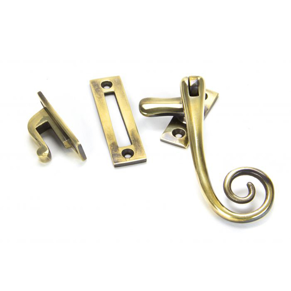 From the Anvil Monkey Tail Window Fastener - Aged Brass