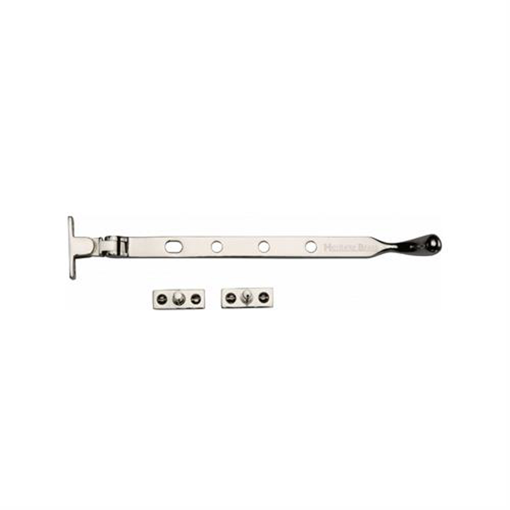Heritage Brass 10" Ball Casement Stay - Polished Nickel